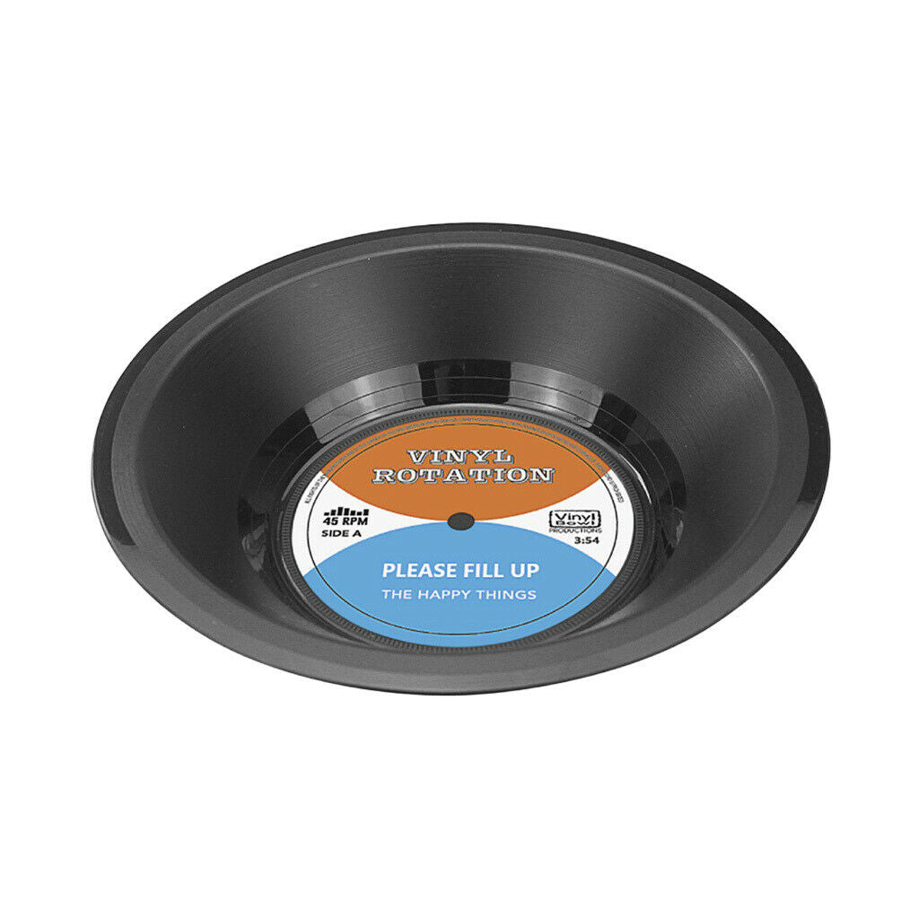 Vinyl Record Fruit Dish Bowl Cake Plate Snacks Holder Serving Tray