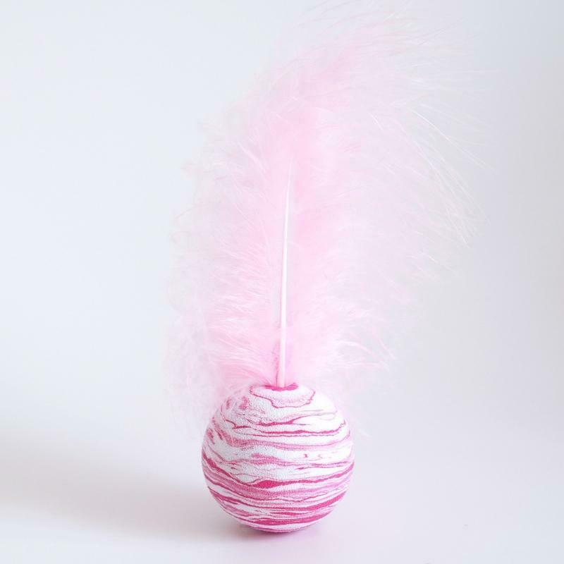Cat Feather Toys Interactive Cat Chasing Toys for Indoor Cats Starry Sky Balls