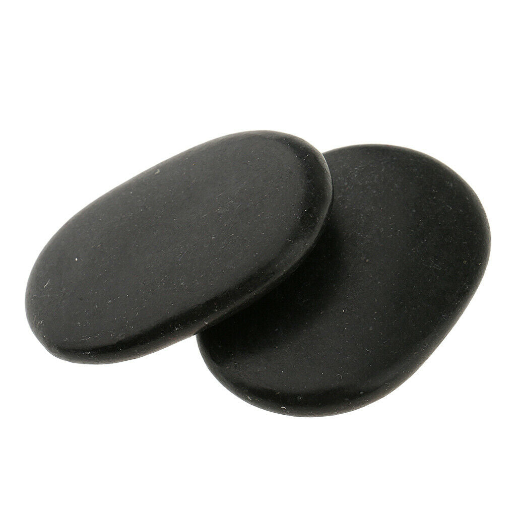 14 pcs/ Set Hot Spa Rock Basalt Therapy Massage   Natural Stones Black