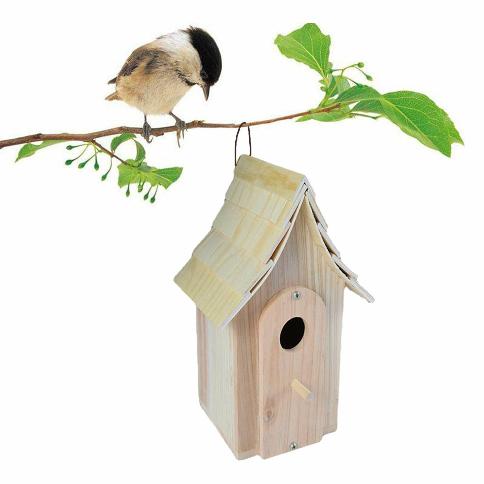 Wooden Birdhouse Nesting Box Roman Hanging Shaped Resting Place Balcony Bird