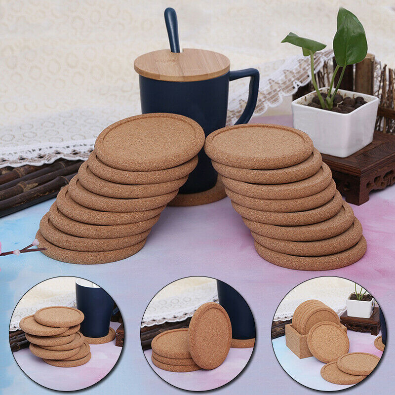 Cup Mat Coaster Home Round Drink Tea Cork Heat Resistant Coffee Pad Placemats