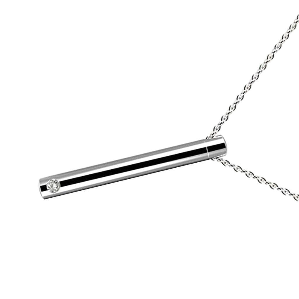 Urn Memorial Cylinder Pendant Necklace Ashes Keepsake Exquisite Cremation