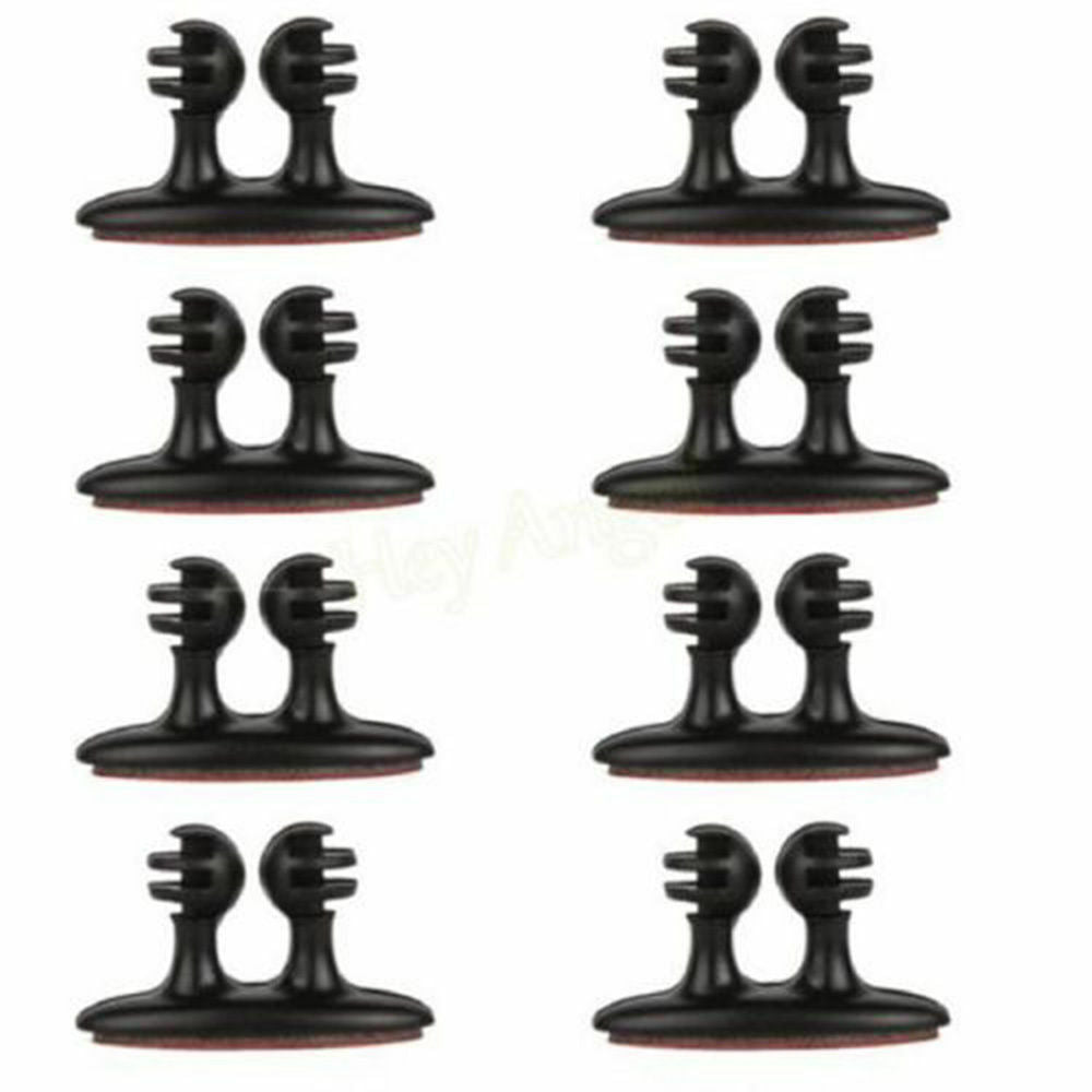 8Pcs Car Charger Line Headphone/USB Cable Cord Car Clip Interior Accessories Set