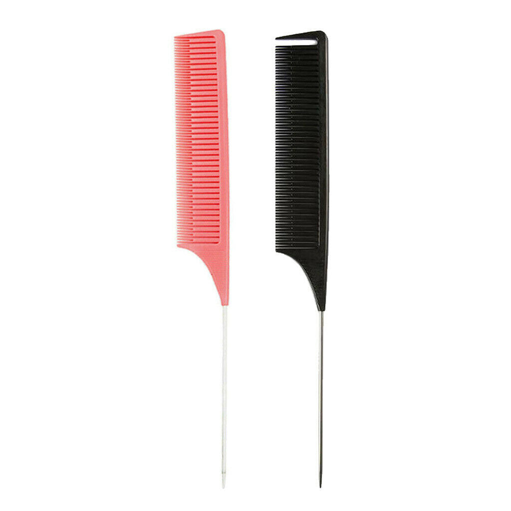 2x New Sectioning Weaving Highlighting Foiling Hair Comb for Salon Combs