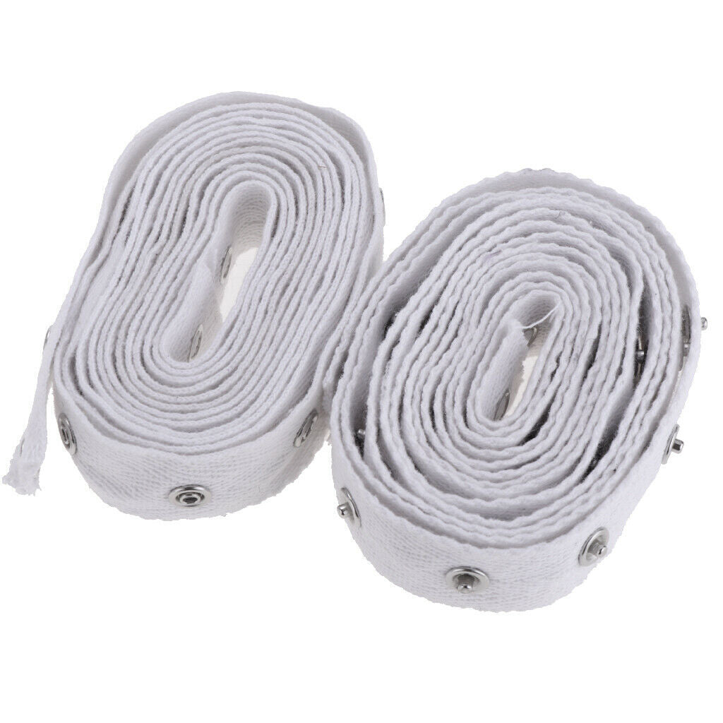 2yds White Popper Snap Tape Fastener Sewing Duvet Cover Cushion Fabric Craft