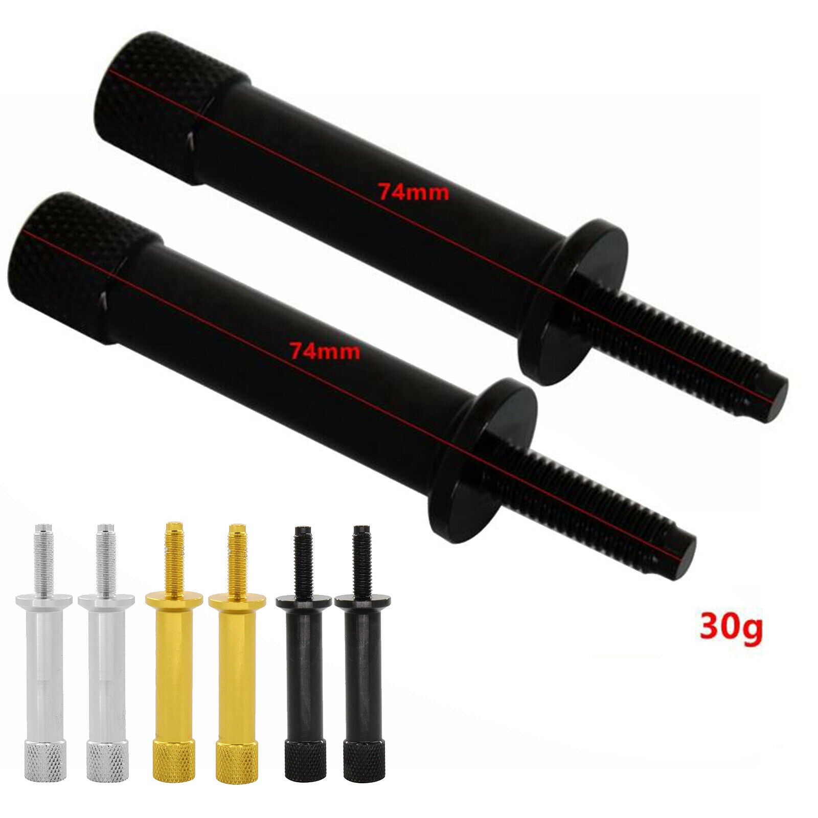 2Pieces Quick Release Tool Free Seat Bolts Aluminum for  Scrambler Black