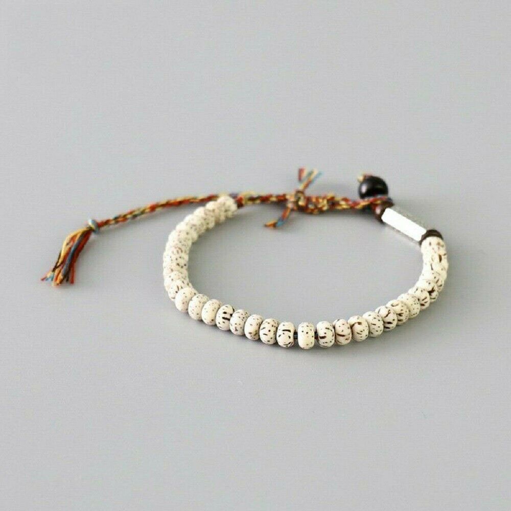 Tibetan Buddhist Braided Lucky Knot Bracelet Natural Beads Handmade Men's Gift