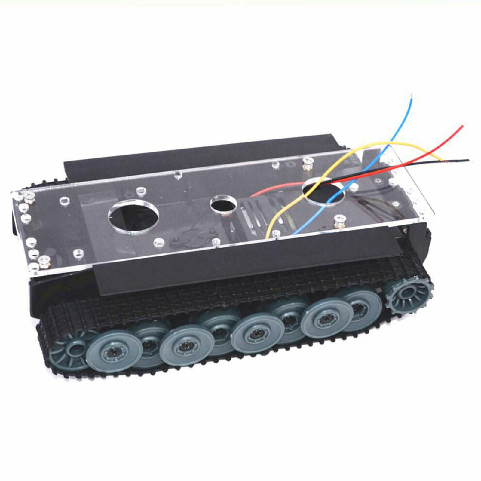 Acrylic 1:32 RC Tank Chassis Kit Crawler Track Electronic Robotics Kit