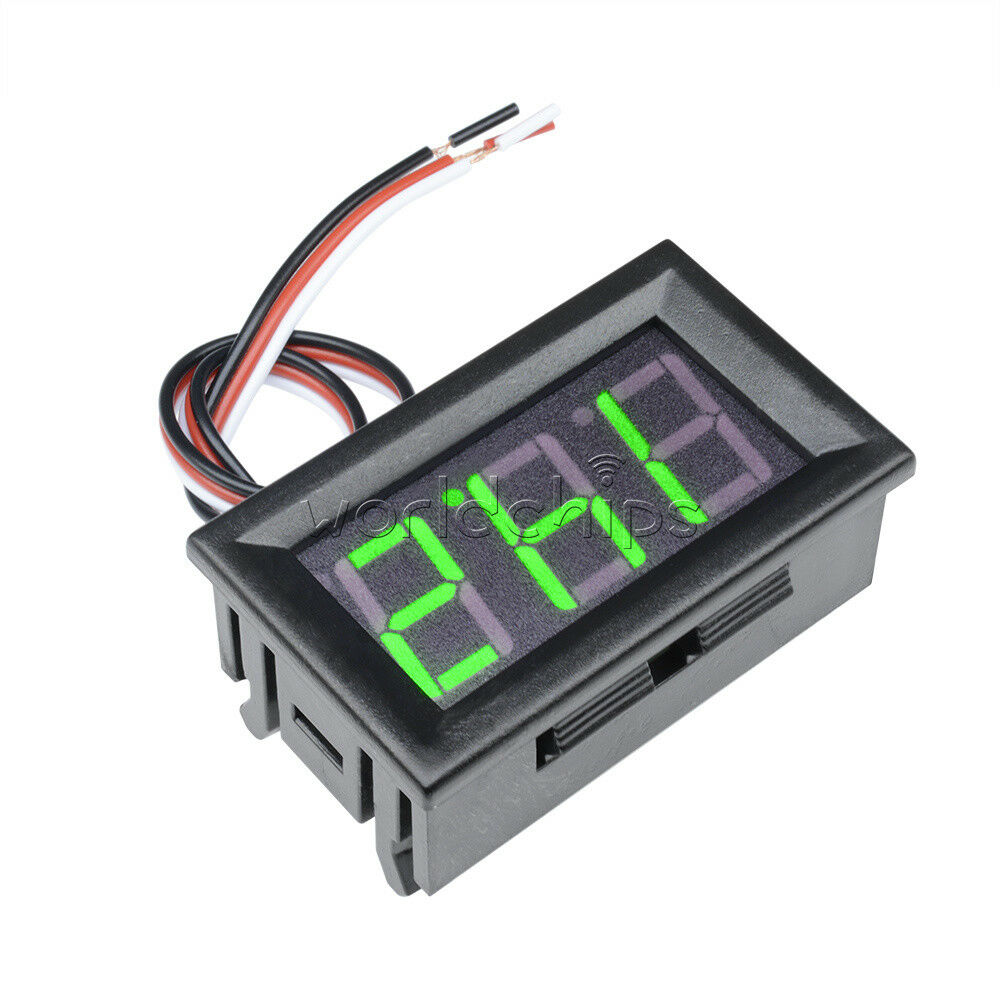 3 Wire 0.56" DC 4.7-30V Green 3 Bit Digital LED Voltmeter Panel Accurate Meter