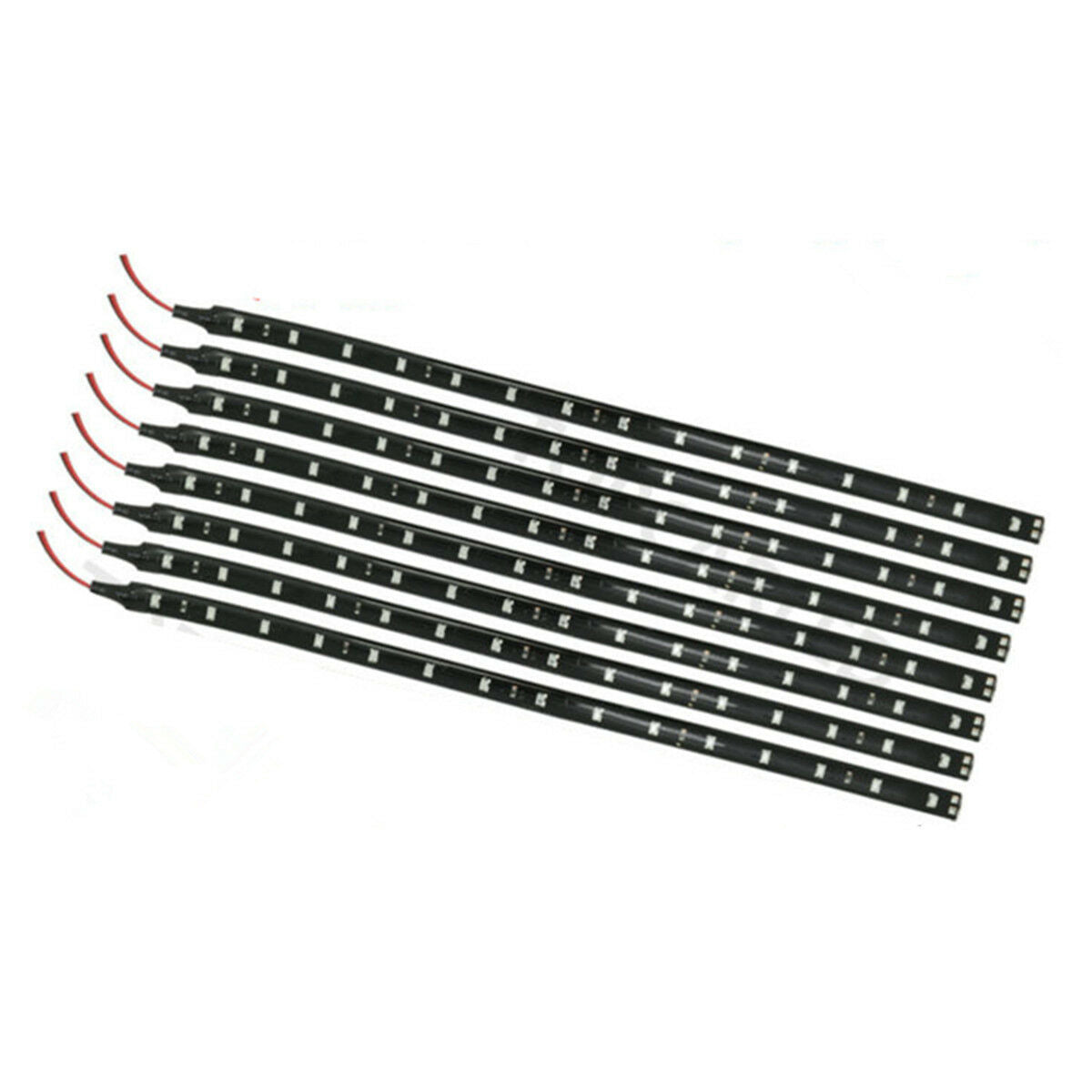 8pc 15LED Waterproof Car Grill Flexible Light Strip Car Interior Atmosphere Lamp
