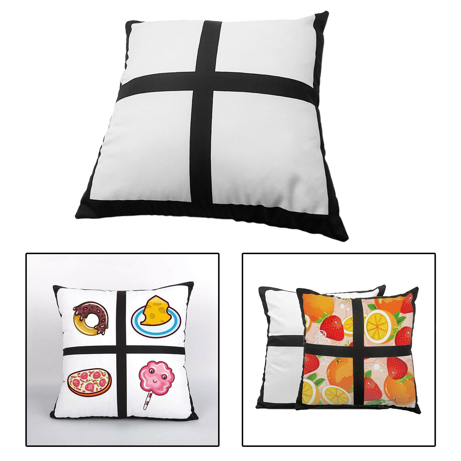 Sublimation Blank Panel Pillow Case Covers Heat Press Print Cushion Case