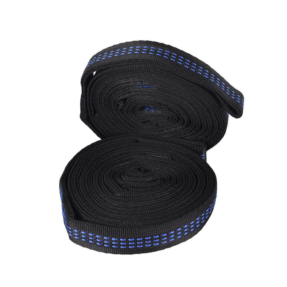 2x adjustable tree hanging hammock belts heavy duty extension straps 16 loops DD
