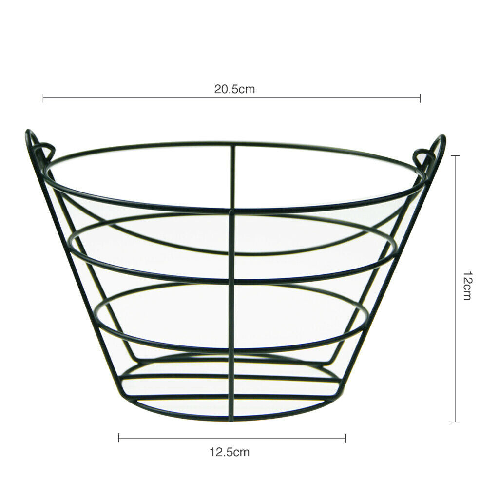 Golf Ball Basket Wire Range Bucket Golfball Container Holder with Handle Green