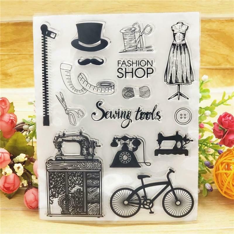 Tailor Shop Silicone Clear Seal Stamp DIY Scrapbooking Embossing Photo Album
