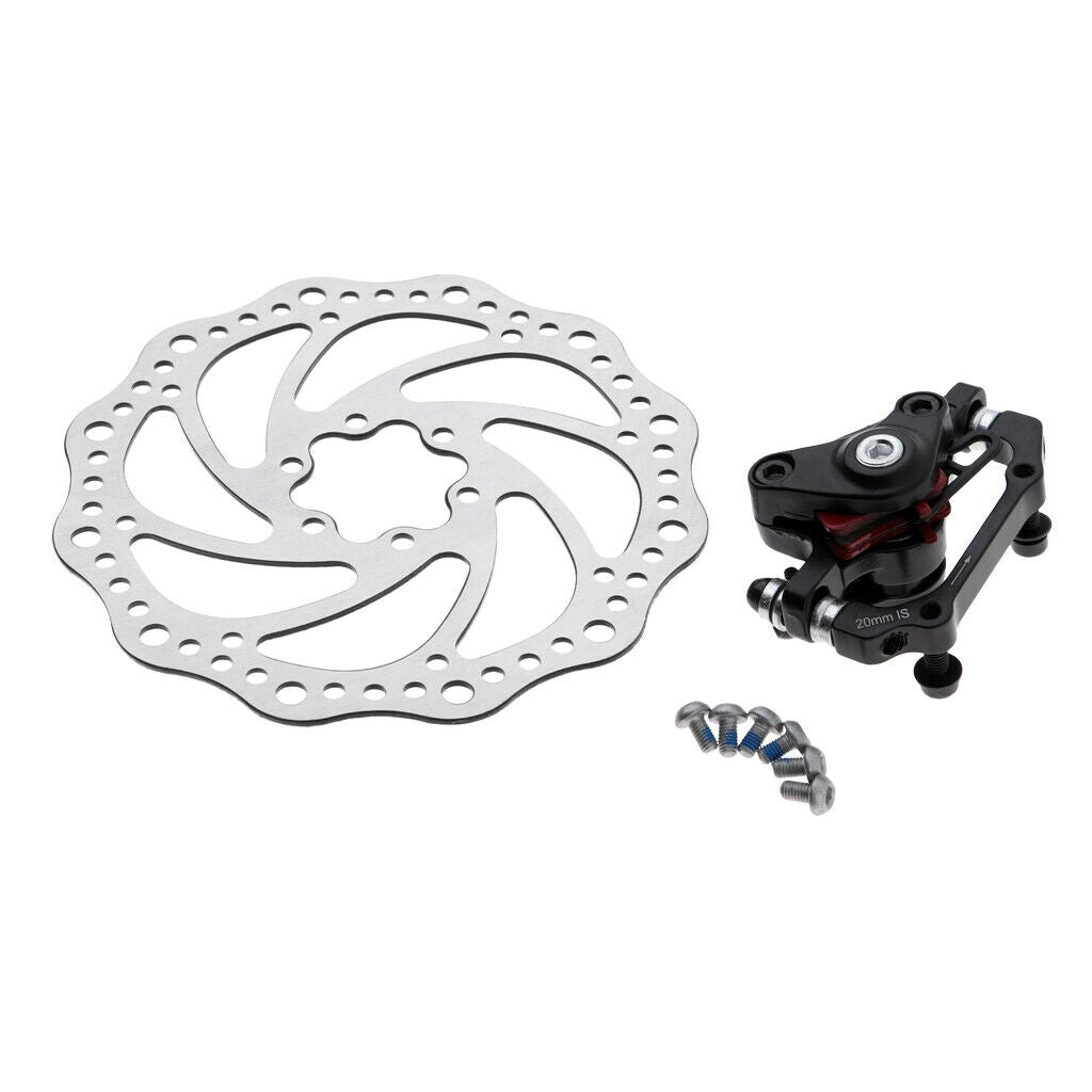 Bike Disc Brake Rotor Mechanical Caliper 160mm Cable Set Rear Caliper Rotor