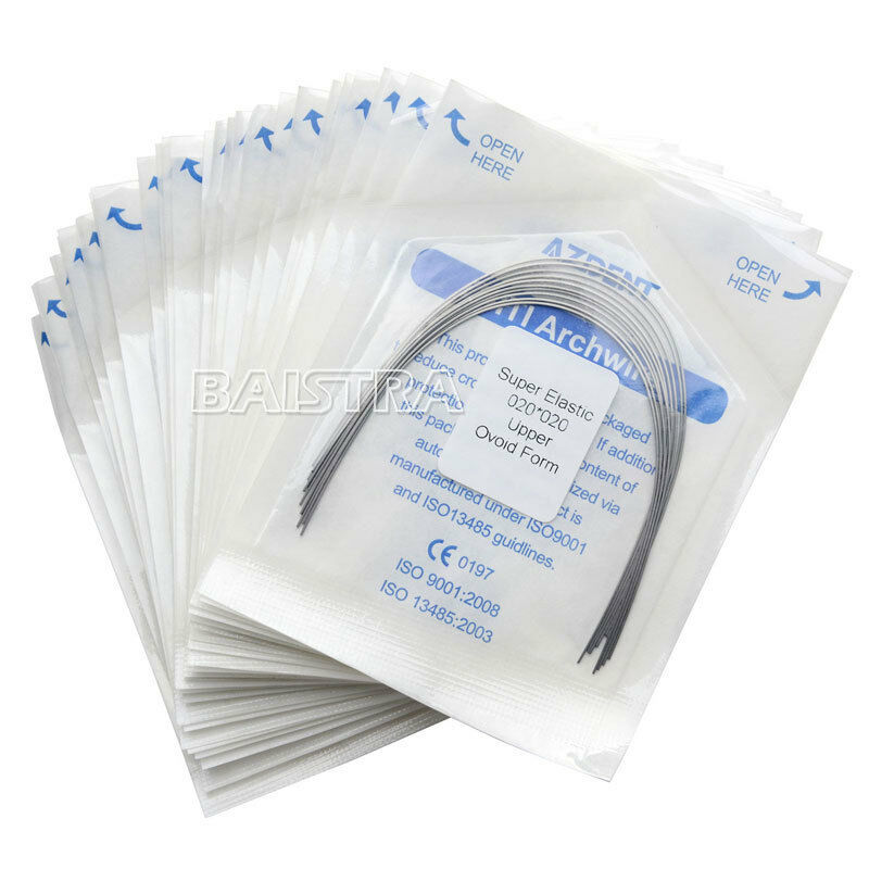 50Packs Orthodontic Dental Super Elastic Niti Rectangular Arch Wires 20*20 Upper