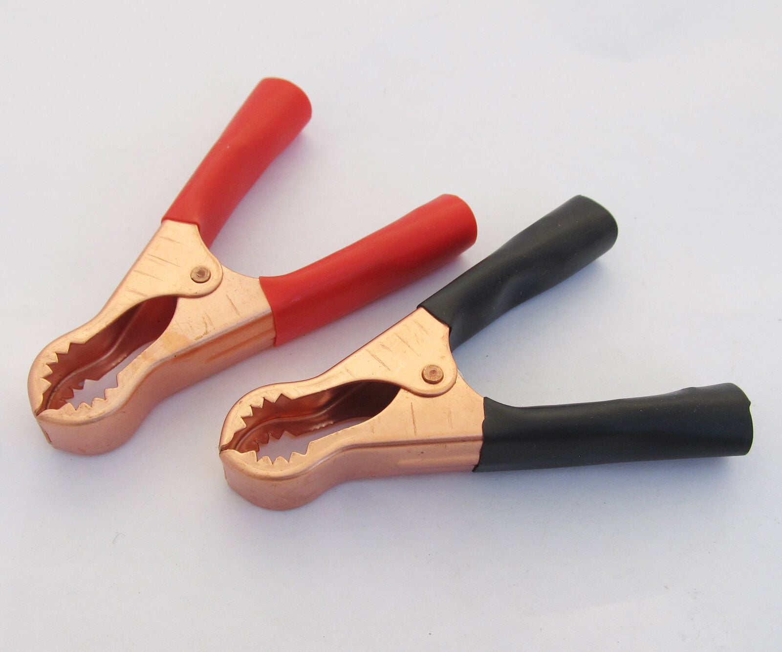 100pcs R+B 80mm 50A Crocodile Alligator Car Battery Insulated Test Clip Clamp