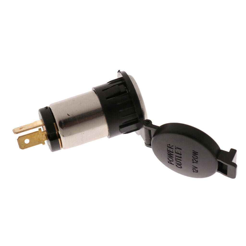 Durable 12V 120W Motorcycle Car Cigarette Lighter Socket Plug
