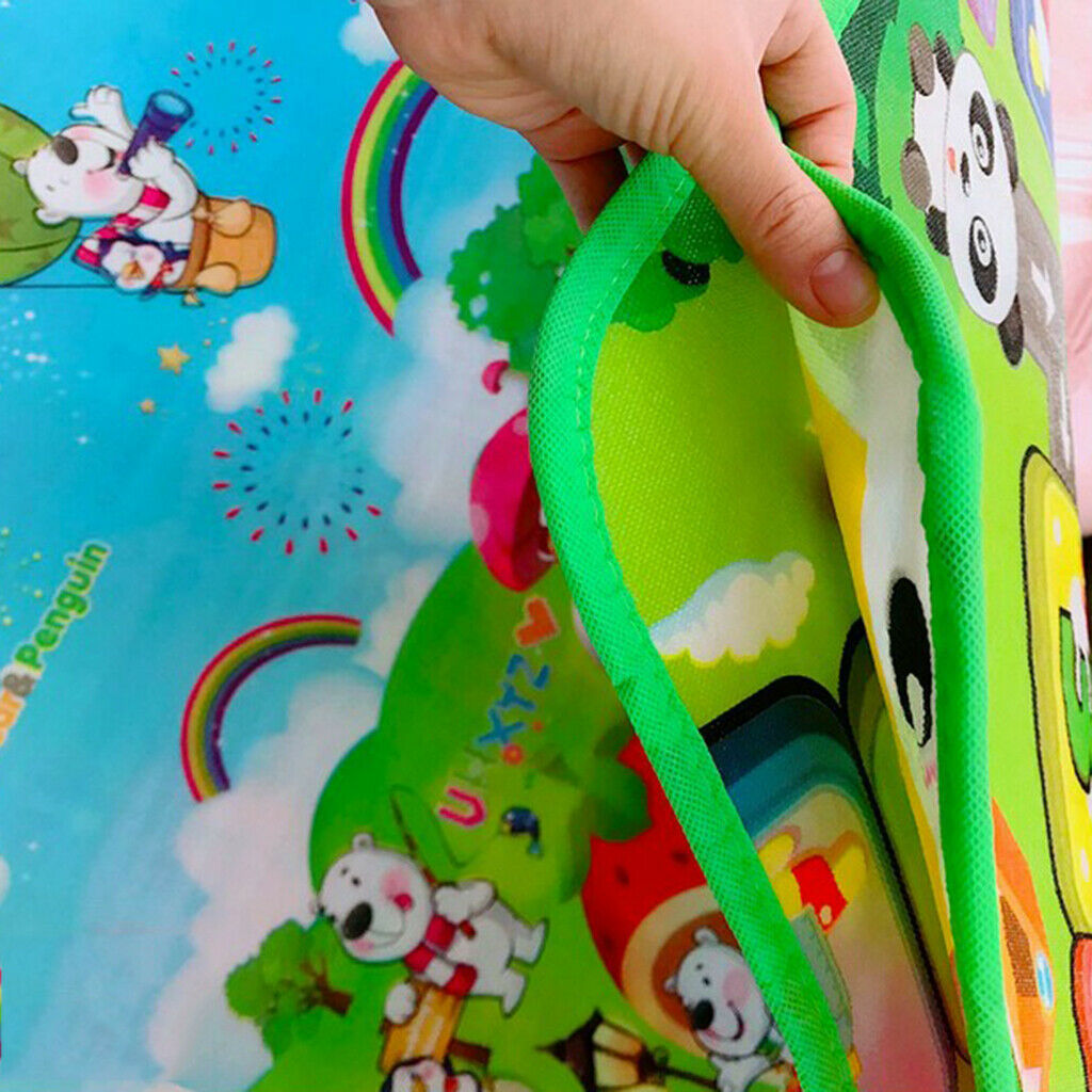 Toddler Play Crawl Mat, Round Baby Playmat, Non-Slip Waterproof Mat for
