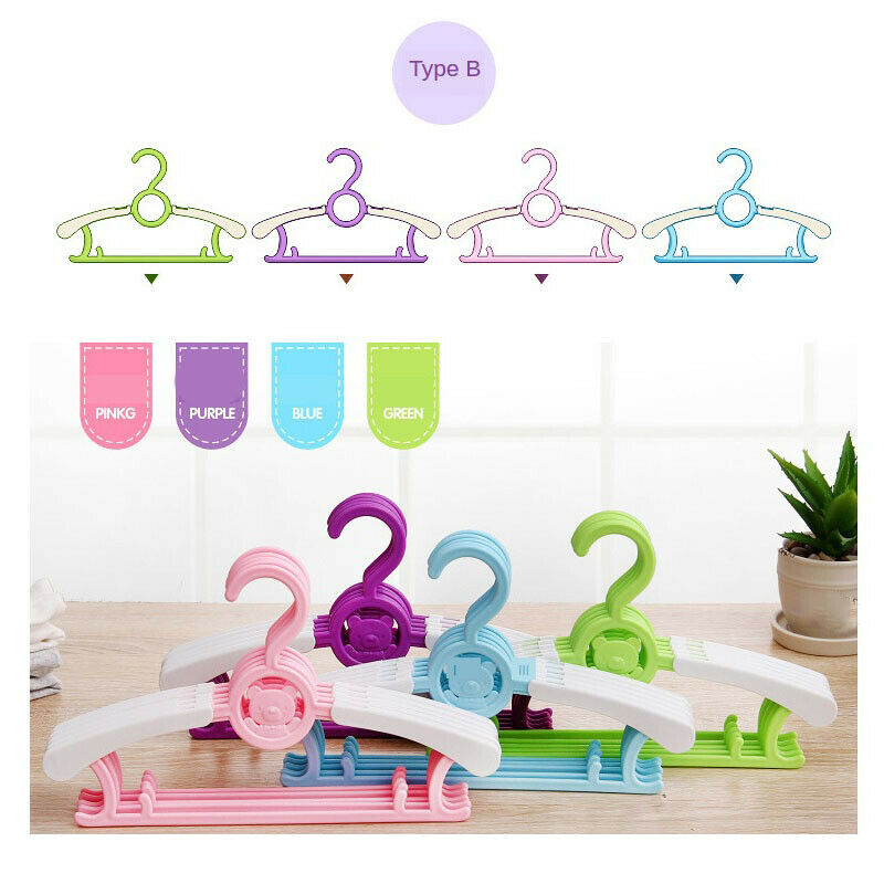 20pcs Kids Hangers Retractable Nursery Hangers Portable Plastic Tool to
