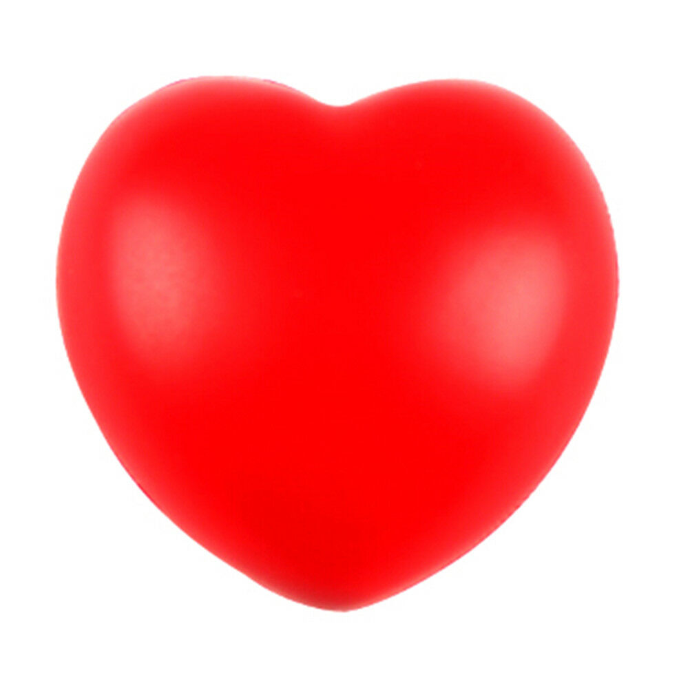 Heart Shaped Stress Relief Squeeze Soft Foam Ball Hand Wrist Exercise Baby Ba.DD