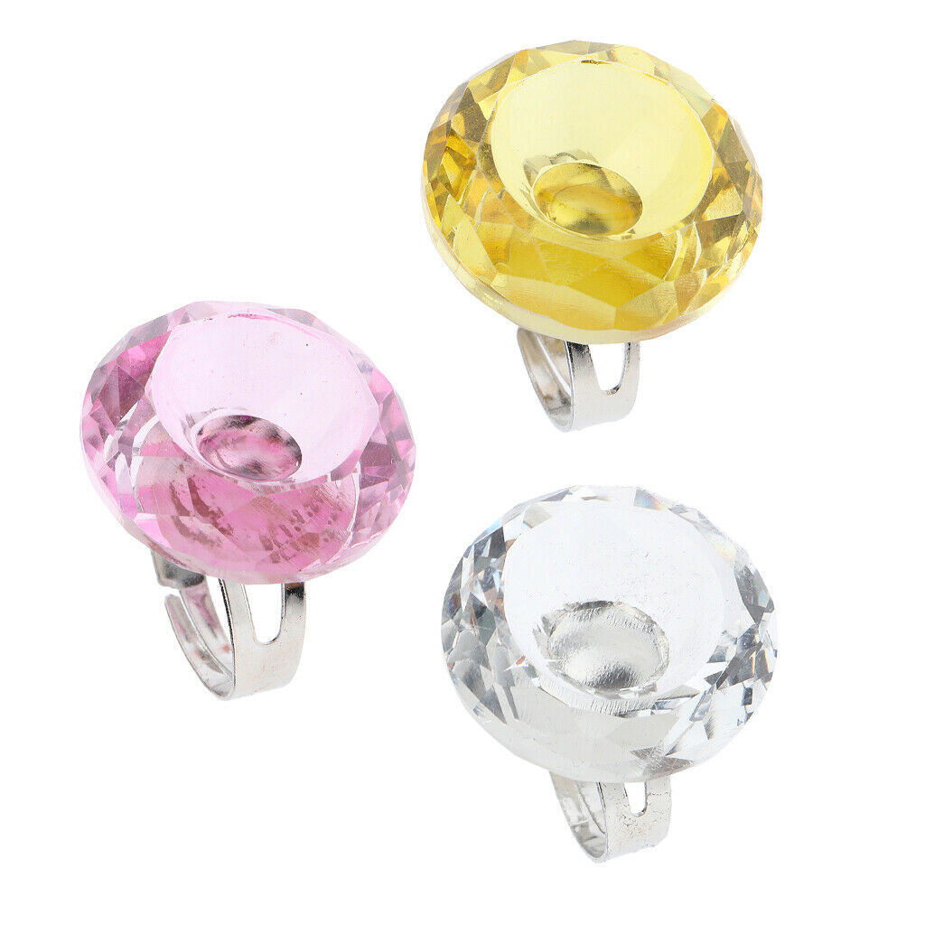 3 Pieces Crystal  Pigment Cup Adhesive Holder Lash Extension Tools