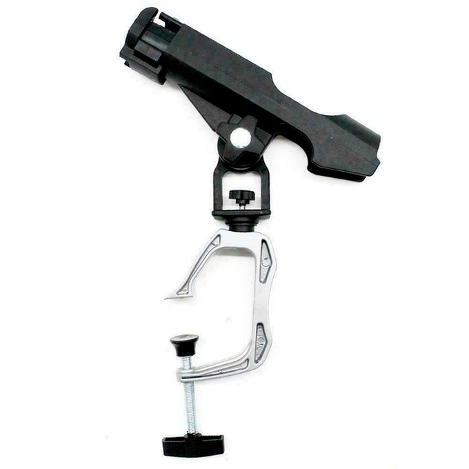 Black Adjustable Boat Fishing Rod Holder Pole Kit For Racks Folding Bracket 360°