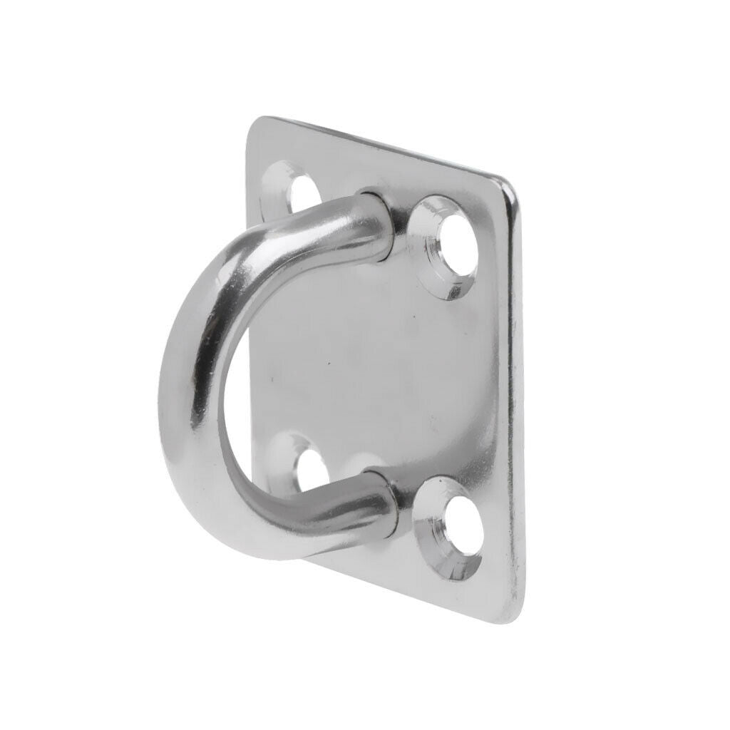 2X 304 Stainless Steel Square Pad Eye Plate Shade Sail Sailboat 5/16