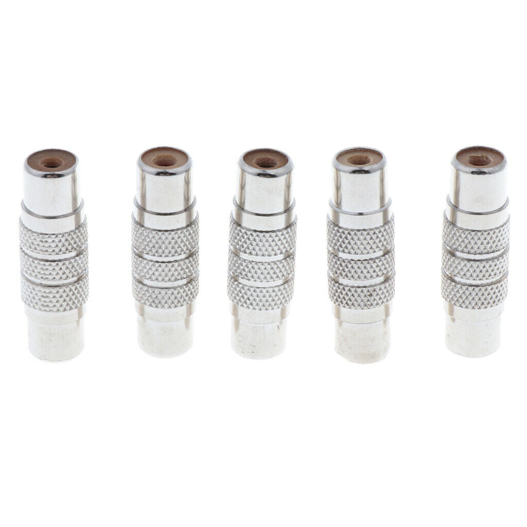 5-Pack Audio Video RCA Female to Female Adapter Coupler F/F RCA Cable Connector