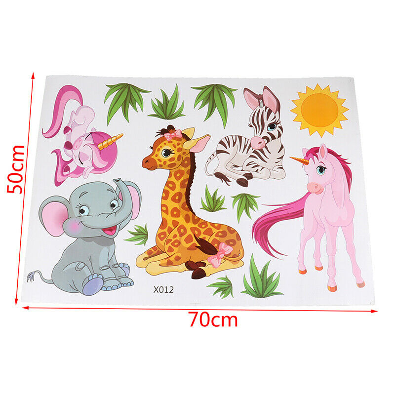 Animals Wall Stickers Kids Baby Rooms Elephant Giraffe Horse Wall Dec.l8