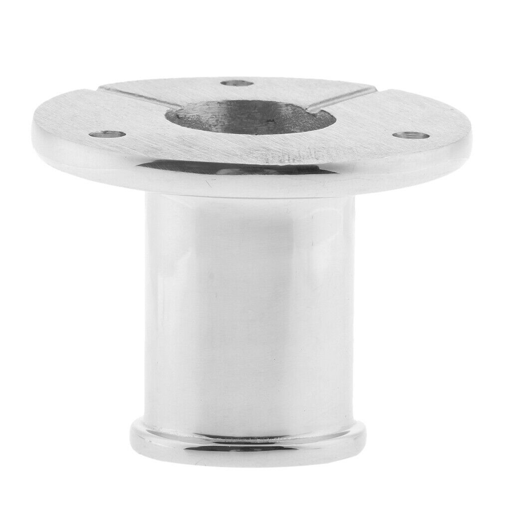 Stainless Steel Marine Boat Deck Handrail Round Stanchion Base 84Deg 25mm