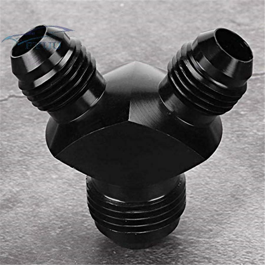 1X AN6 Y Block Fitting 3-Way Adapter Aluminium AN6 Male to 2-6AN AN6 Y Block