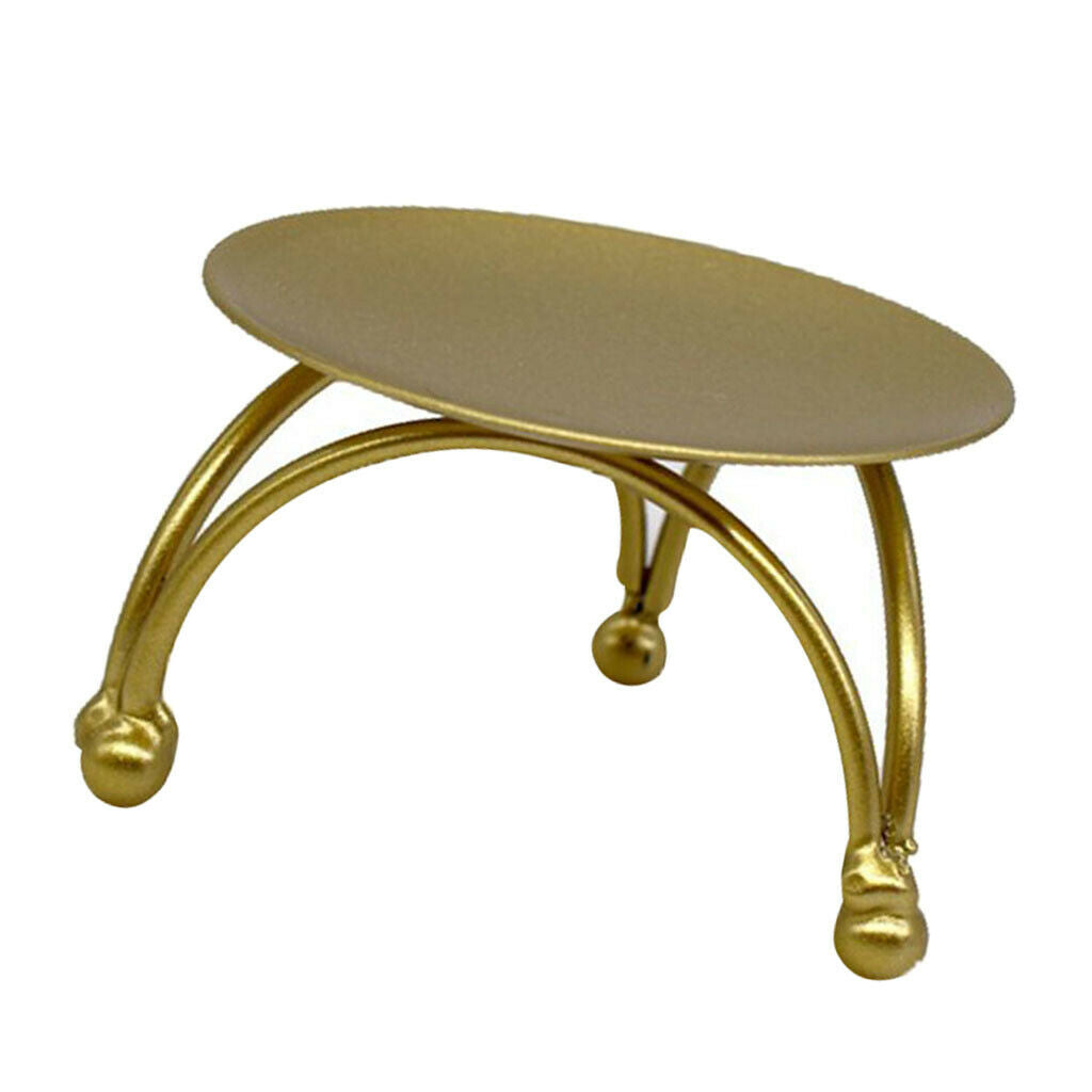 Metal Plate Candle Holder Round Decorative Candle Plate Stand Centerpiece