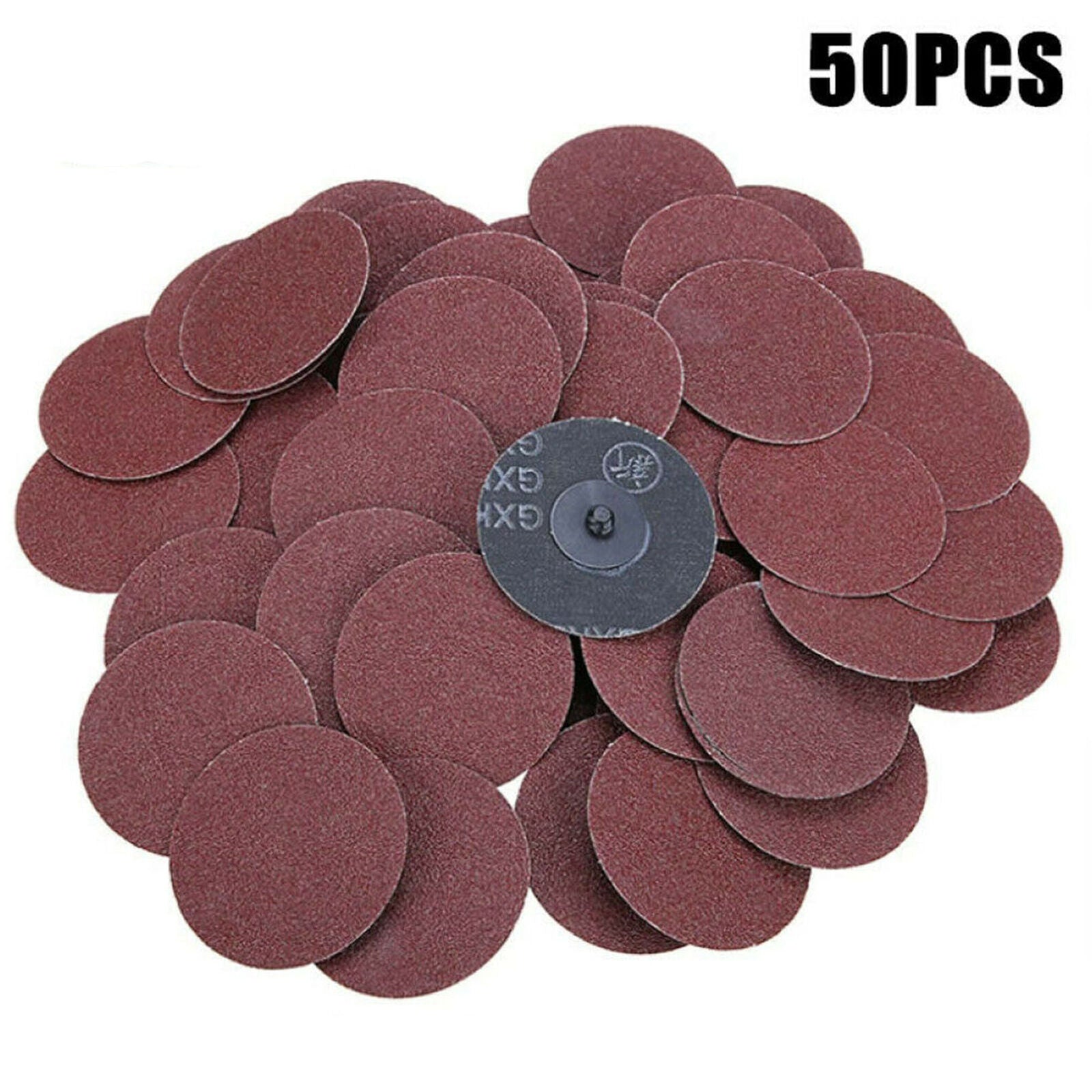 50 PCS 36 GRIT 2" INCH TYPE R ROLL LOCK DISCS PADS SANDING ROLOC ABRASIVES