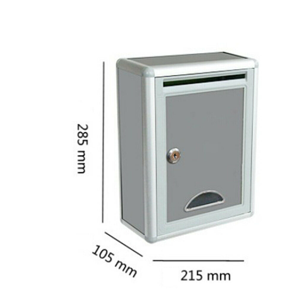 Aluminium Alloy Locking Mailbox Letterbox Outdoor Rainproof Parcel Boxes