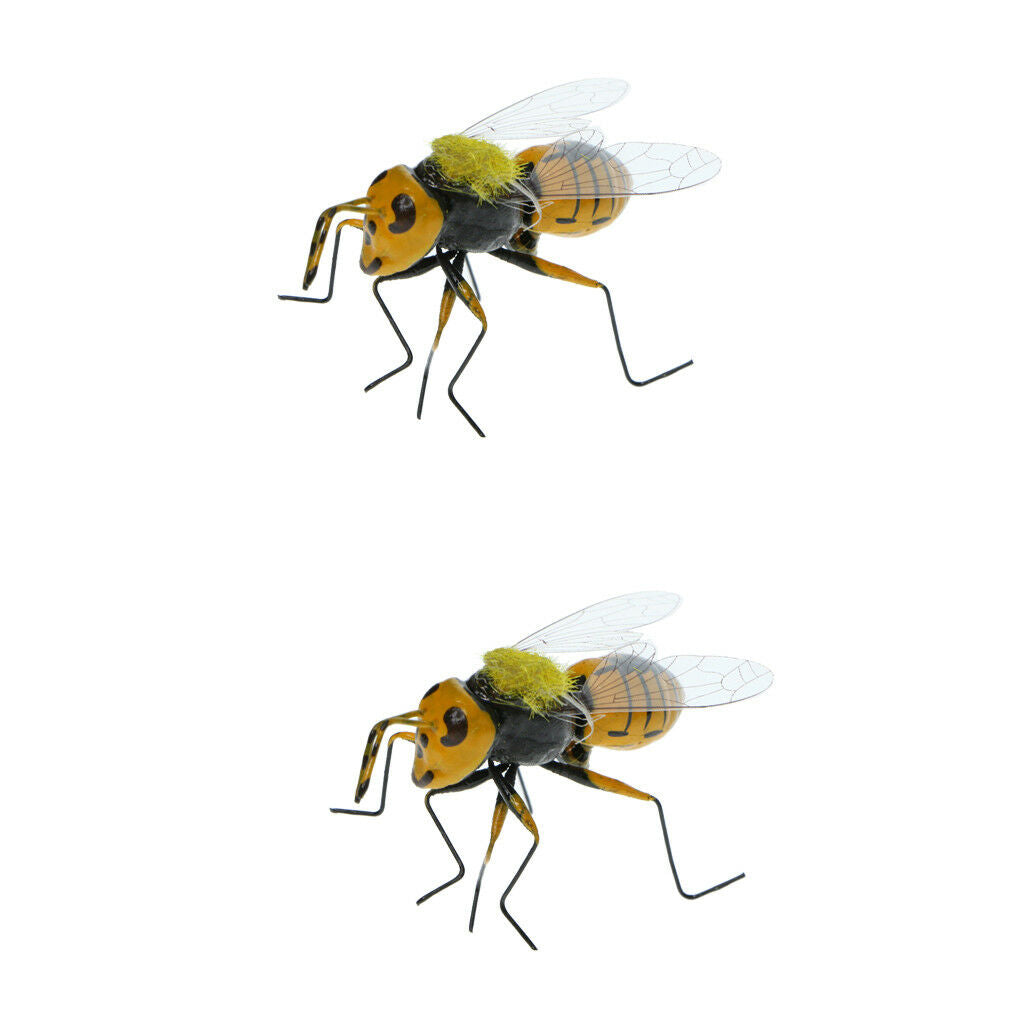 2x Vivid Insect Bee Imitation Animal Fridge Magnet Outdoor Lawn Tree Decor