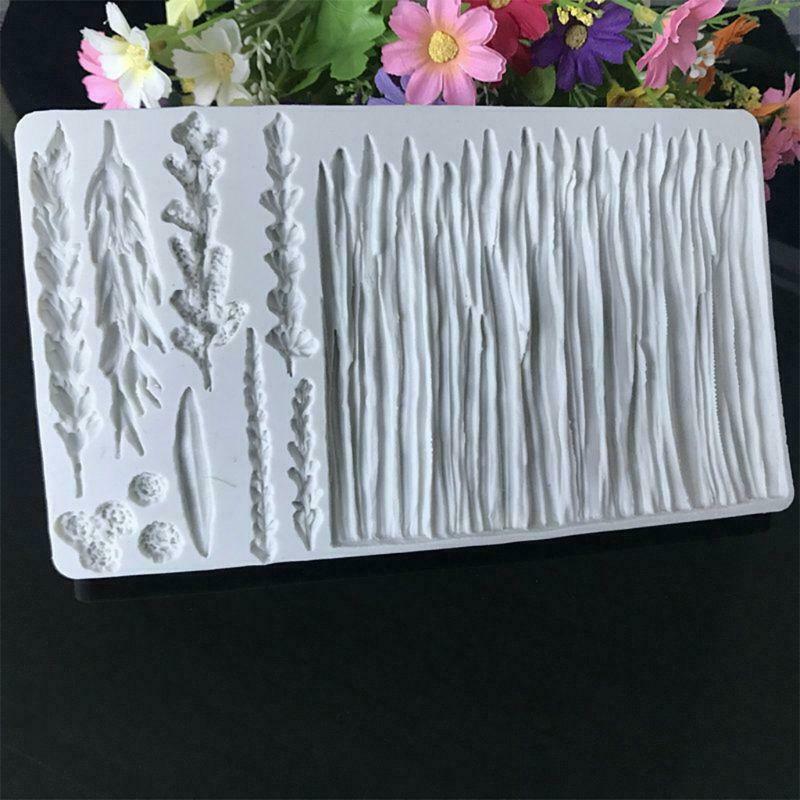 plants wheat grass Wild Meadow Silicone Mould Lavender Cake Border Fondant DIY