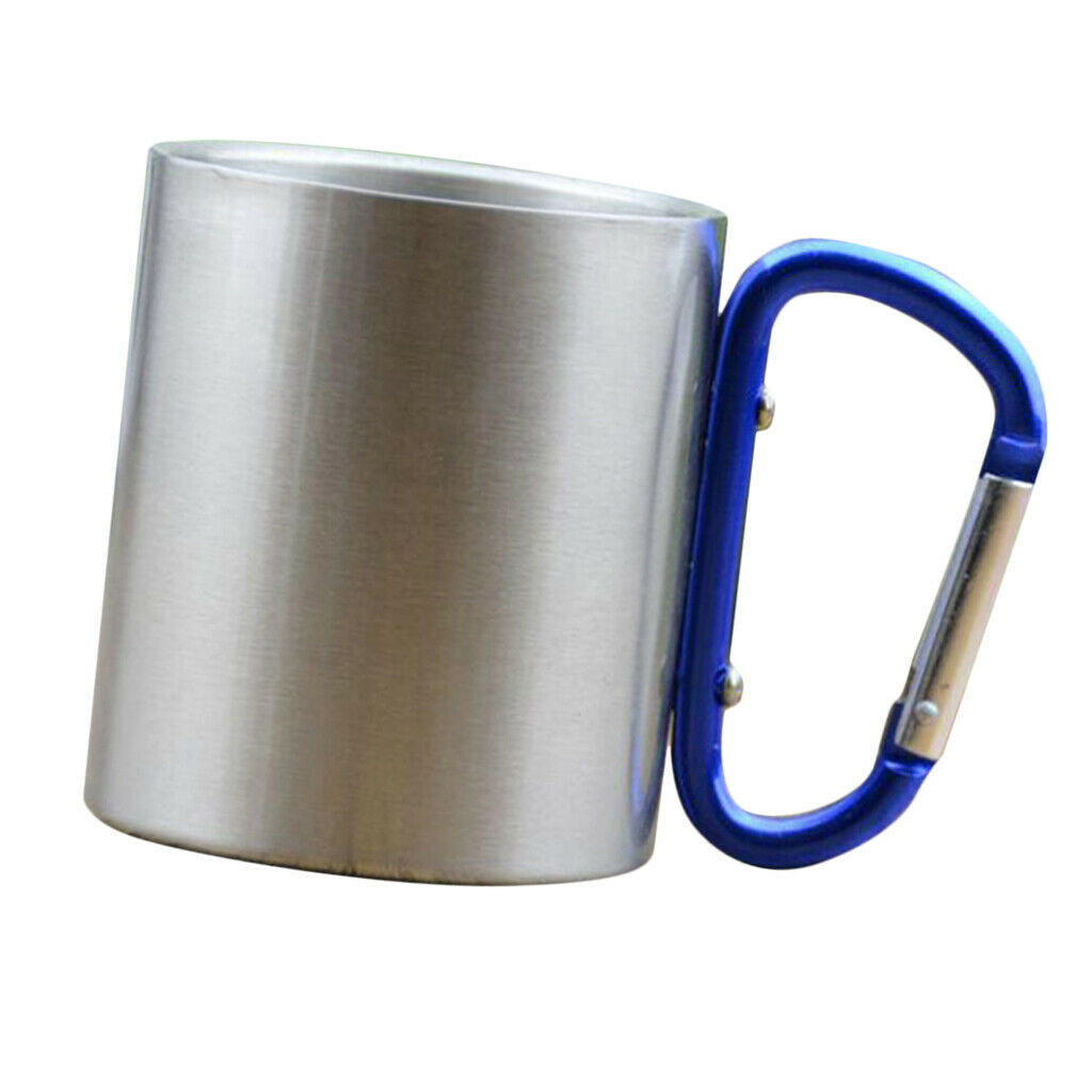 2pcs Healthy BPA Free Camping Portable Mugs Coffee Beer Cups Green&Blue 10oz