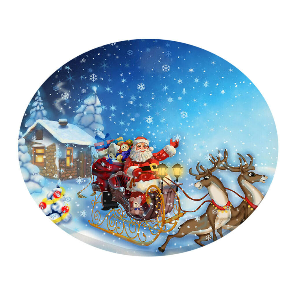 48in Round Table Cover Oil-Proof Waterproof Christmas Table - Xmas Carriage