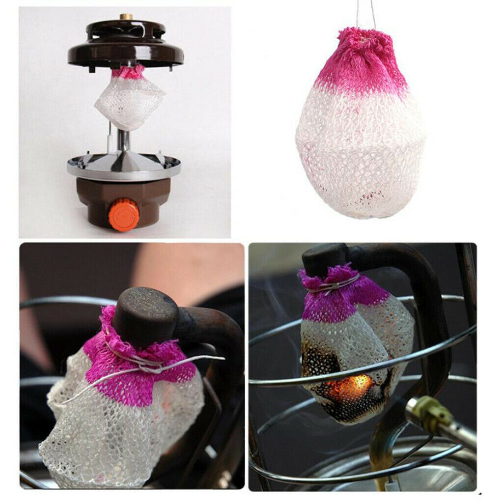 10pcs Gas Lantern Mantles Kerosene Lamp Mantle Camping Accessories - 10cm B
