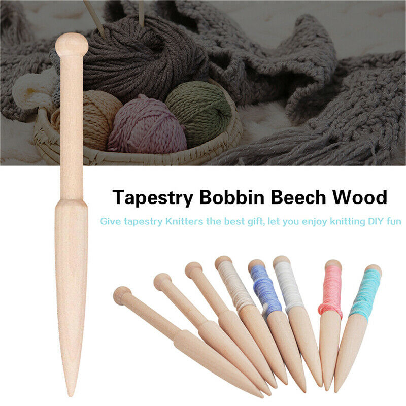 1PC DIY Weaving Tool Wood Woven Sweater Scarf Tapestry Bobbin Crochet Hoo.l8