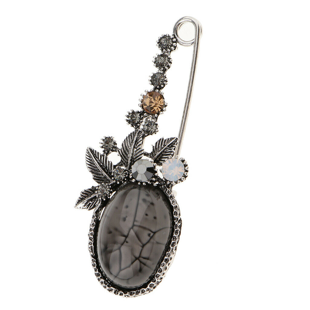 Stone Brooch Pin Women Girl Fashion Jewelry Clothes Accessory