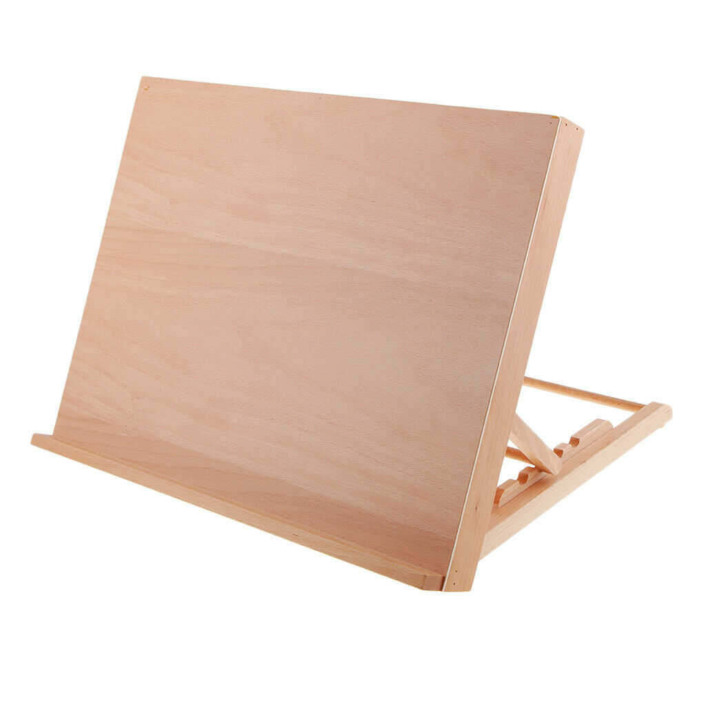 Adjustable Wooden Desk Easel Drafting Drawing Board Table  Arts Supply