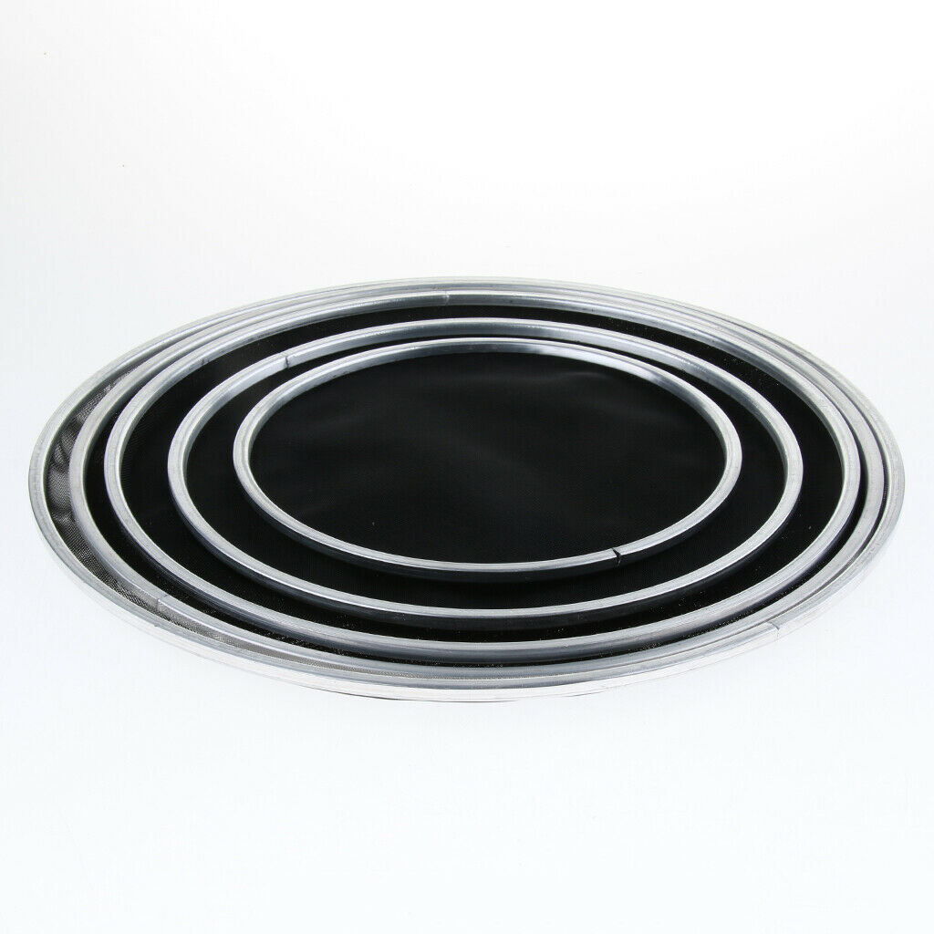 4X 1 Piece Bass Drum Head Double Layer Silent Mute Drum Skin Black 8inch