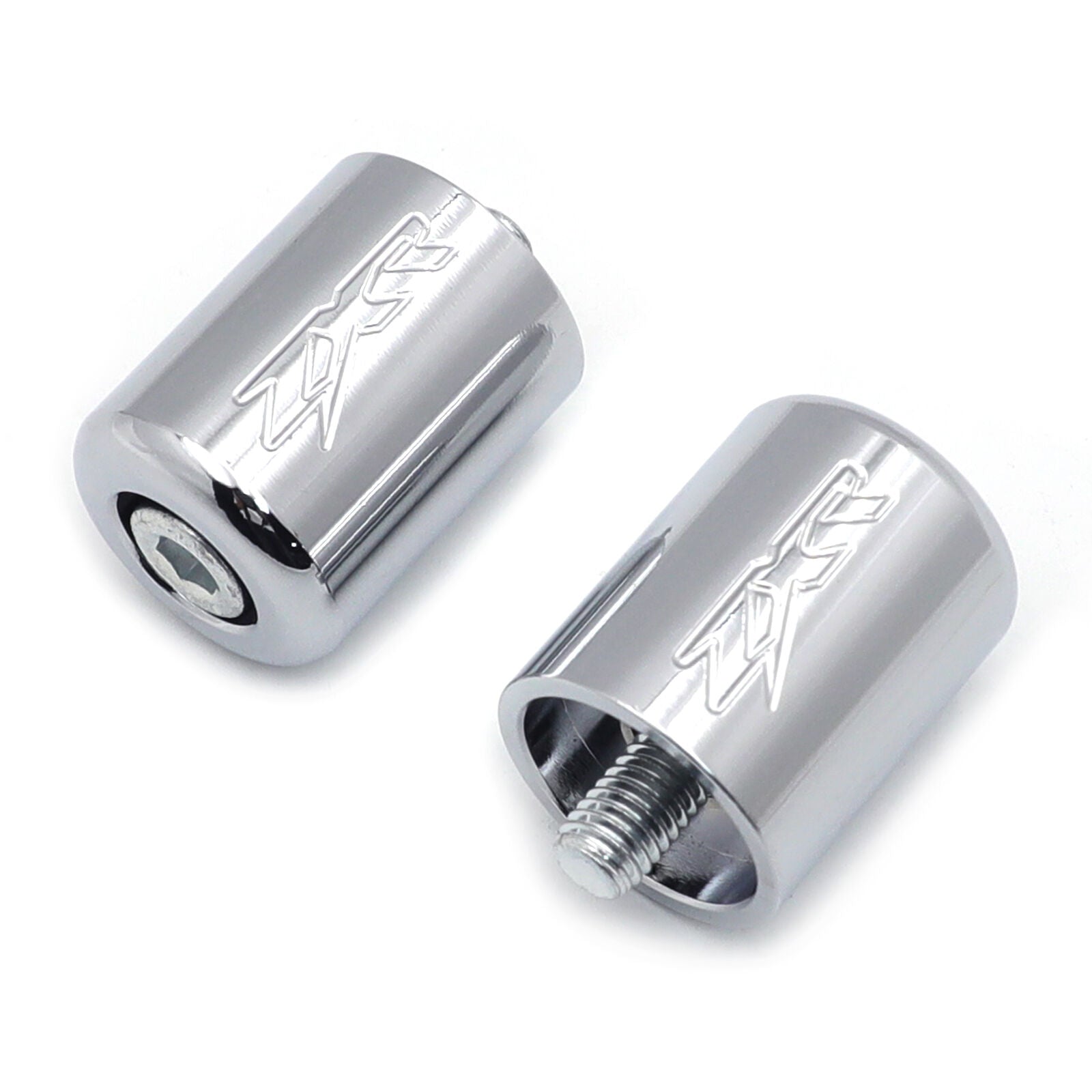 Hand Bar Ends for Kawasaki Ninja 250 500 ZX600 ZX6 636 ZZR600 ZX6R ZX6RR Chrome