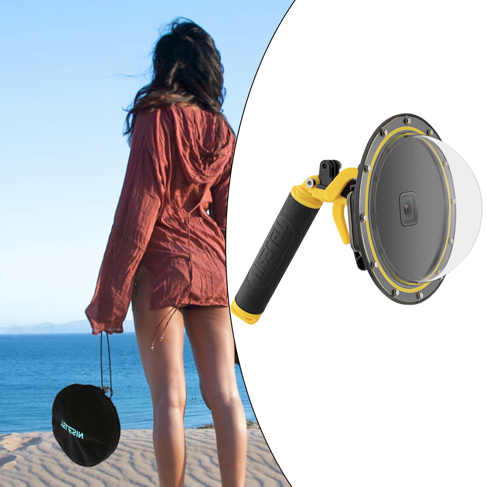 Dome Port for for Dive Snorkeling Camera Cover Photography Protector Kit 30m
