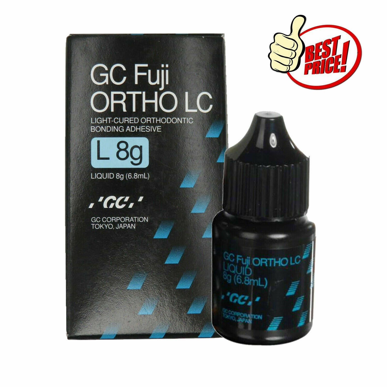 Best Price GC Fuji ORTHO LC light-cure bonding Glass Ionomer Cement liquid 8g DC