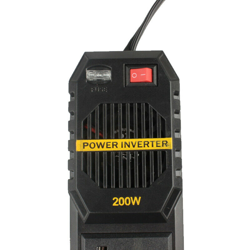 3.1A 4 USB Fast Charging Power Supply  DC to 220V AC Car Inverter Converter 200W