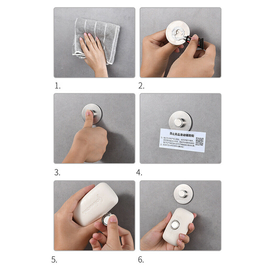 Magnetic Soap Dish Holder Wall-Mounted Bathroom Kitchen Storage Rack
