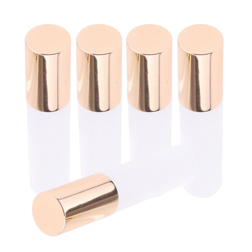 10 Pieces 5ml Refillable Essential Oil Bottle with Roller Ball for Home Travel